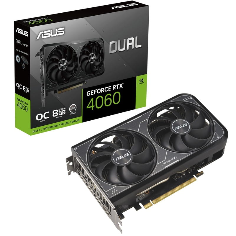 Відеокарта GF RTX 4060 8GB GDDR6 Dual OC V2 Asus (DUAL-RTX4060-O8G-V2)