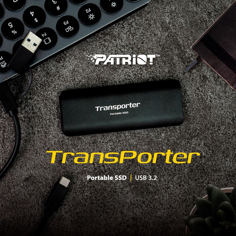 Накопичувач зовнішній SSD 1TB Patriot Transporter Black (PTP1TBPEC)