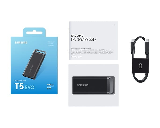 Накопичувач зовнівній SSD 2.5" USB 8.0TB Samsung T5 EVO (MU-PH8T0S/EU)