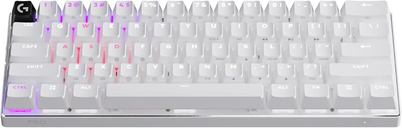 Клавiатура бездротова Logitech G PRO X 60 TKL GX Optical Tactile White (920-011930)