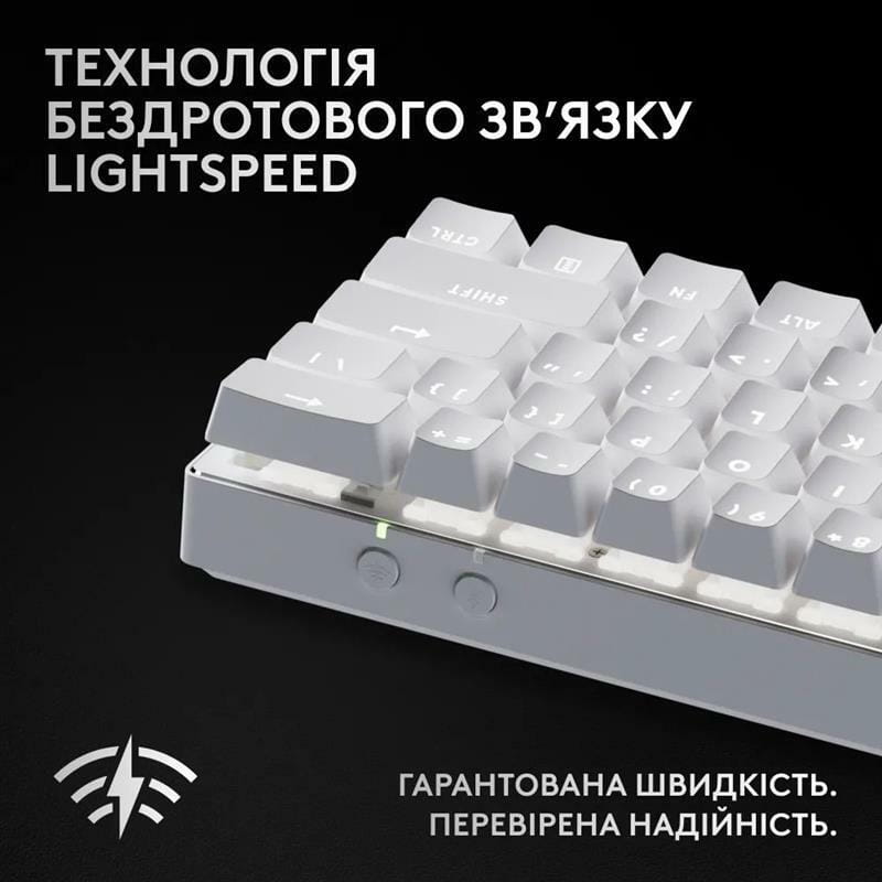 Клавиатура Logitech G PRO X 60 TKL GX Optical Tactile White (920-011930)