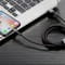 Фото - Кабель Baseus Cafule USB - Lightning (M/M), 2.4A, 1 м Black (6953156283343) | click.ua