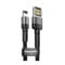 Фото - Кабель Baseus Cafule USB - Lightning (M/M), 2.4A, 1 м Black (6953156283343) | click.ua