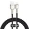 Фото - Кабель Baseus Cafule Metal USB-Lightning, 2.4A, 1м Black (6953156202245) | click.ua