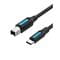 Фото - Кабель Vention USB Type-C - USB Type-B (M/M), 2 м, Black (CQUBH) | click.ua