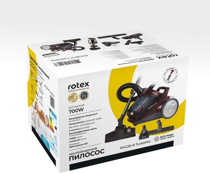 Пылесос Rotex RVC20-R TurboPet