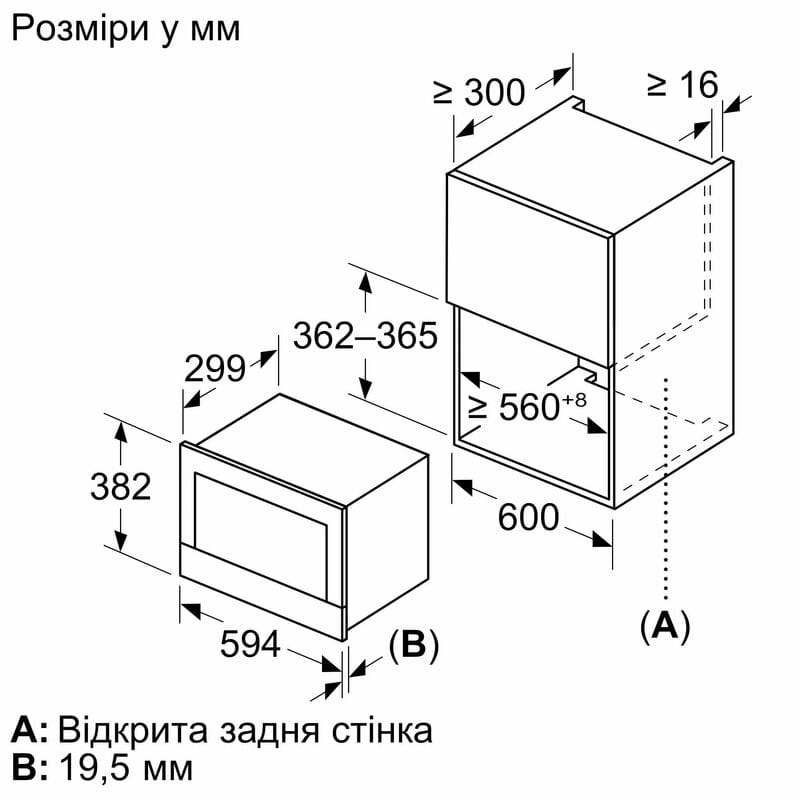 Вбудована мікрохвильова піч Siemens BF722L1W1