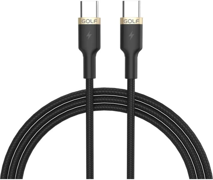 Кабель Golf USB Type-C - USB Type-C (M/M), 1 м, Black/Blue (GC-71C)
