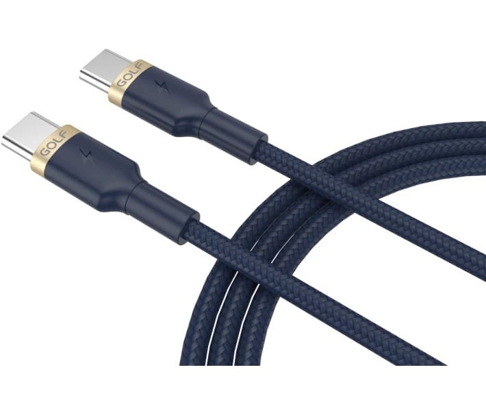 Кабель Golf USB Type-C - USB Type-C (M/M), 1 м, Black/Blue (GC-71C)