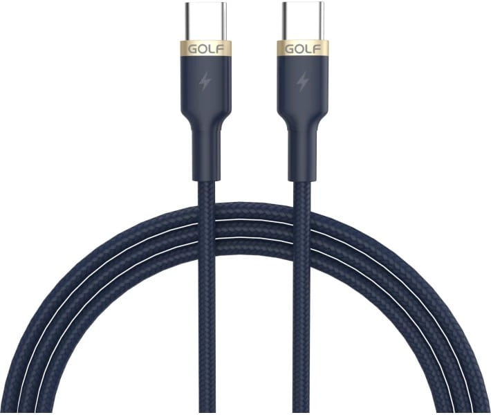 Кабель Golf USB Type-C - USB Type-C (M/M), 1 м, Black/Blue (GC-71C)