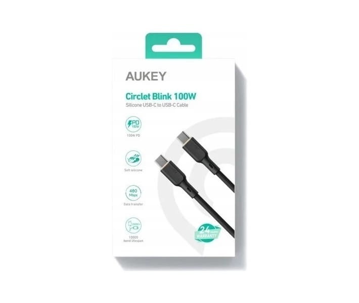 Кабель Aukey USB Type-C - USB Type-C (M/M), 1.8 м, Black (CB-SCC102)
