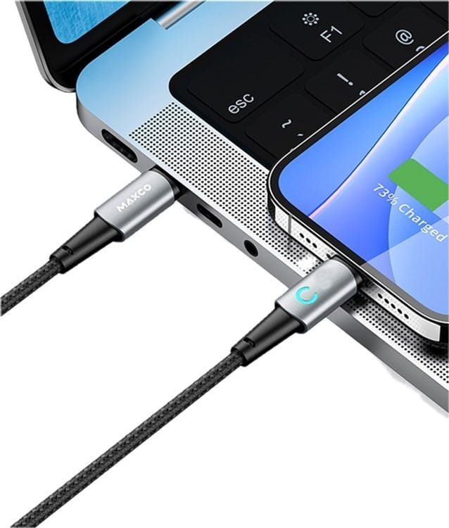 Кабель Maxco USB Type-C - USB Type-C (M/M), 1.2 м, Black (MS07CC)