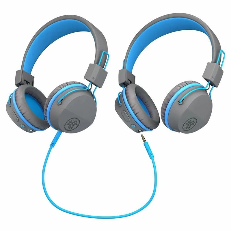 Bluetooth-гарнитура JLab JBuddies Studio Wireless Grey/Blue (IEUHBSTUDIORGRYBLU4)