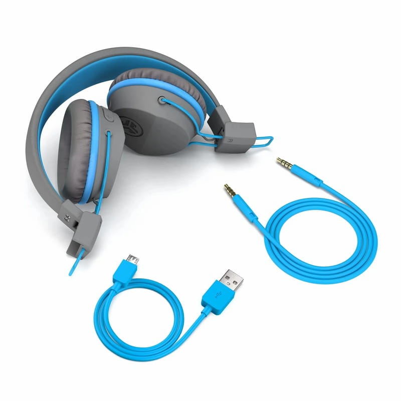 Bluetooth-гарнитура JLab JBuddies Studio Wireless Grey/Blue (IEUHBSTUDIORGRYBLU4)