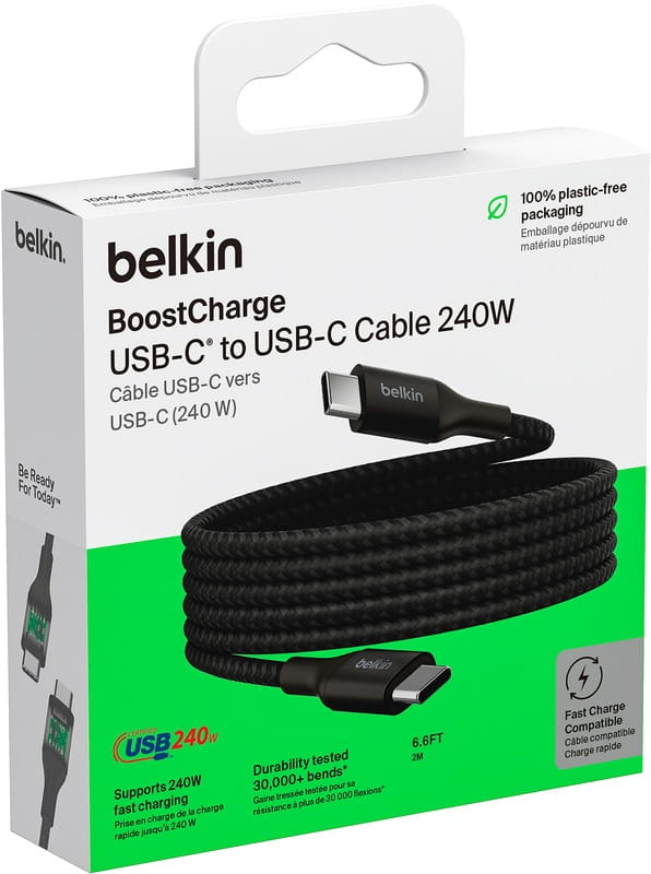 Кабель Belkin USB Type-C - USB Type-C (M/M), 2 м, Black (CAB015BT2MBK)