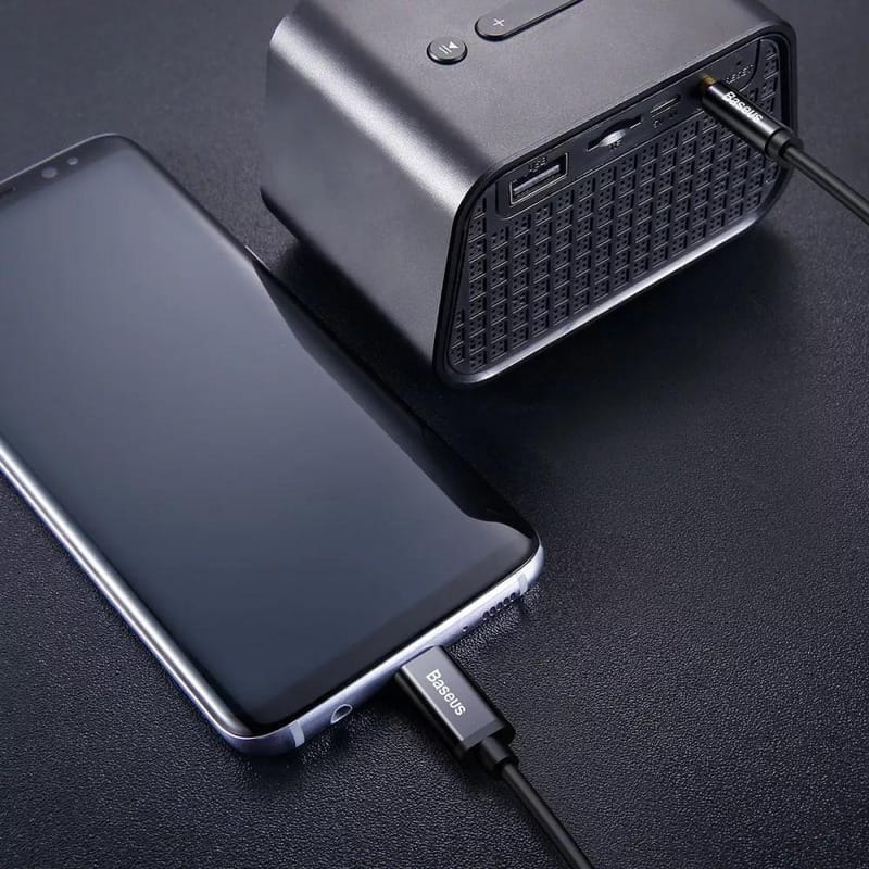 Аудіо-кабель Baseus AUX USB Type-C - 3.5 mini jack (M/M), 1.2 м, Black (CAM01-01)