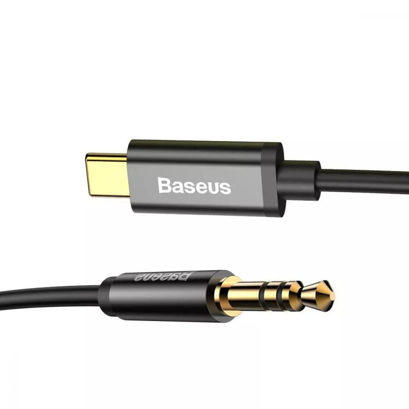 Аудіо-кабель Baseus AUX USB Type-C - 3.5 mini jack (M/M), 1.2 м, Black (CAM01-01)