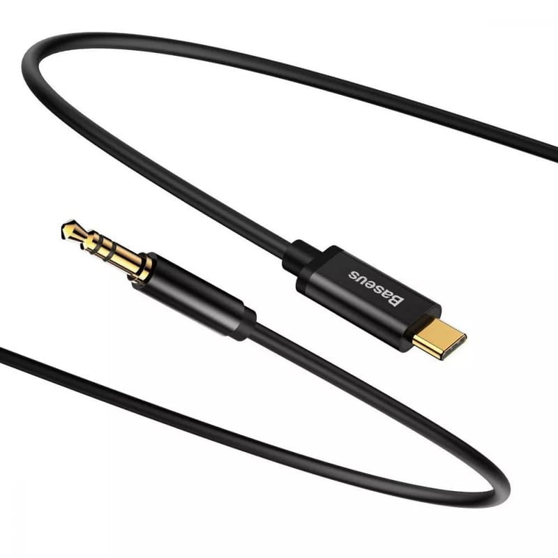 Аудіо-кабель Baseus AUX USB Type-C - 3.5 mini jack (M/M), 1.2 м, Black (CAM01-01)
