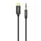 Фото - Аудіо-кабель Baseus AUX USB Type-C - 3.5 mini jack (M/M), 1.2 м, Black (CAM01-01) | click.ua