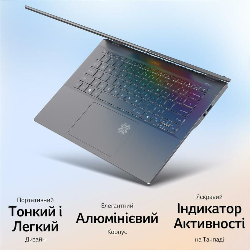 Ноутбук Acer Swift 14 AI SF14-11 (NX.KZXEU.001) Steel Gray