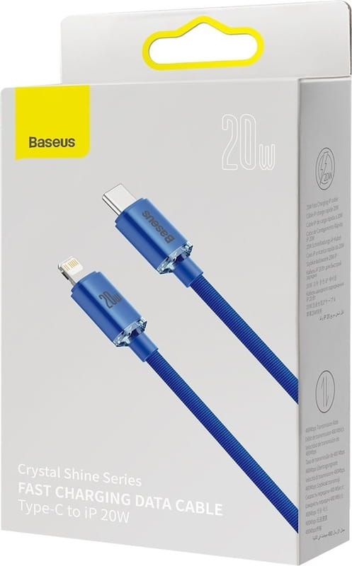 Кабель Baseus USB Type-C - Lightning (M/M), 1.2 м, Blue (CAJY000203)