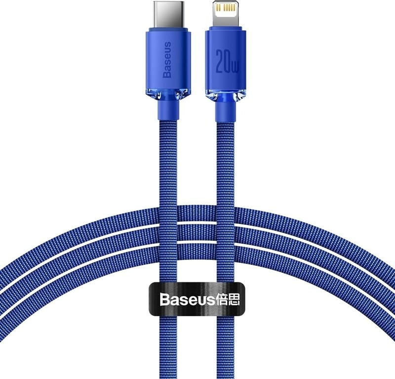 Кабель Baseus USB Type-C - Lightning (M/M), 1.2 м, Blue (CAJY000203)
