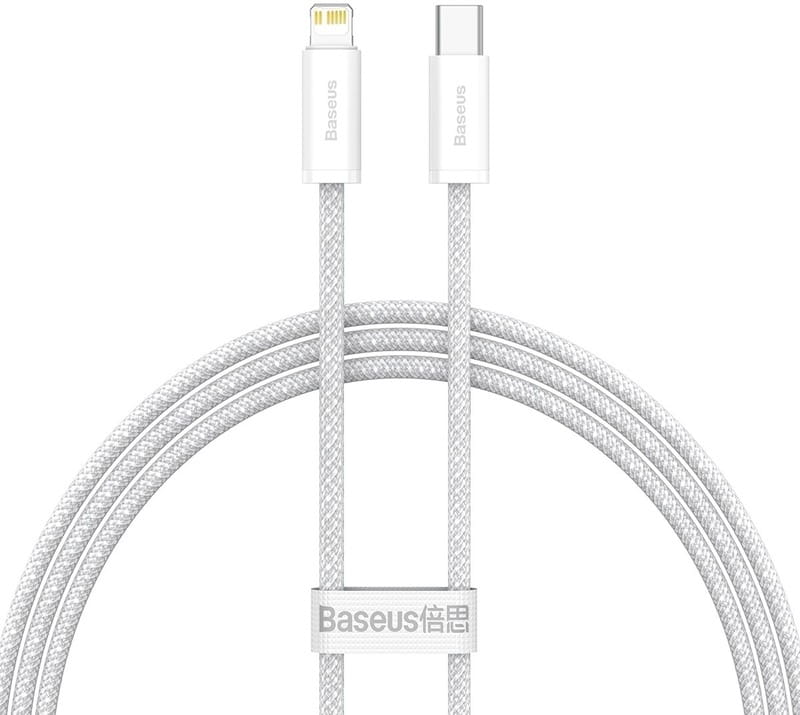 Кабель Baseus USB Type-C - Lightning (M/M), 1 м, White (CALD000002)