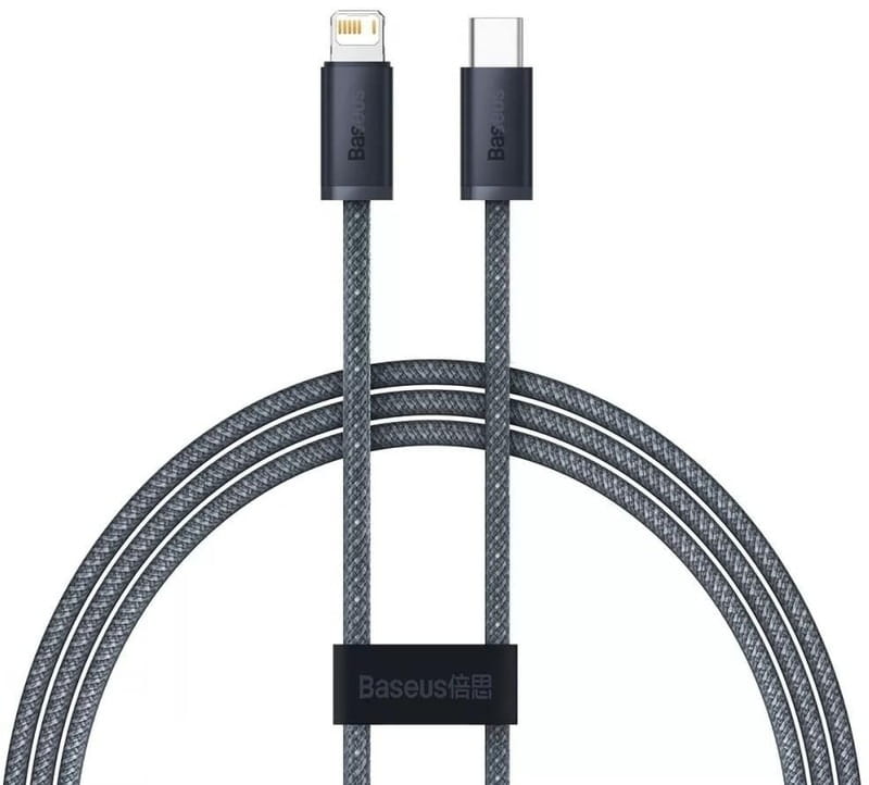 Кабель Baseus USB Type-C - Lightning (M/M), 1 м, Grey (CALD000016)