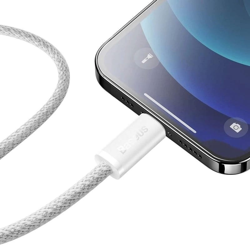 Кабель Baseus USB Type-C - Lightning (M/M), 2 м, White (CALD000102)