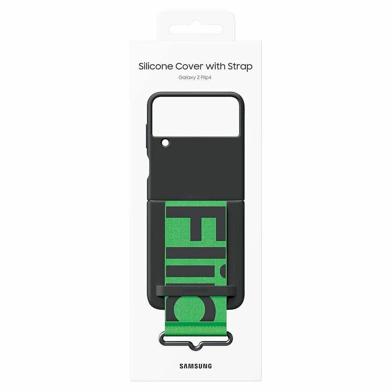 Чохол-накладка Samsung Silicone Cover with Strap для Samsung Galaxy Flip 4 SM-F721 Black (EF-GF721TBEGUA)