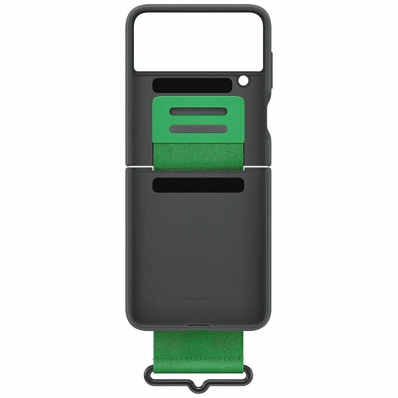 Чохол-накладка Samsung Silicone Cover with Strap для Samsung Galaxy Flip 4 SM-F721 Black (EF-GF721TBEGUA)