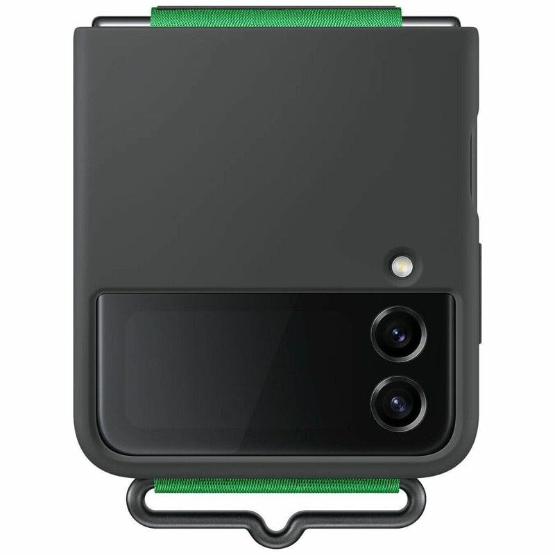 Чохол-накладка Samsung Silicone Cover with Strap для Samsung Galaxy Flip 4 SM-F721 Black (EF-GF721TBEGUA)