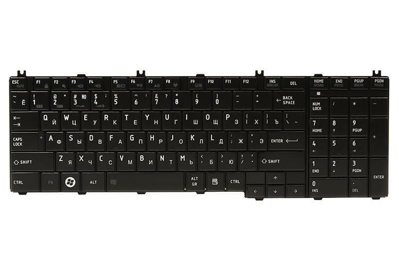 Клавиатура PowerPlant для ноутбука Toshiba Satellite C650, L650 черный, черный фрейм (KB310685)