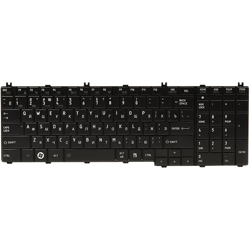 Клавиатура PowerPlant для ноутбука Toshiba Satellite C650, L650 черный, черный фрейм (KB310685)
