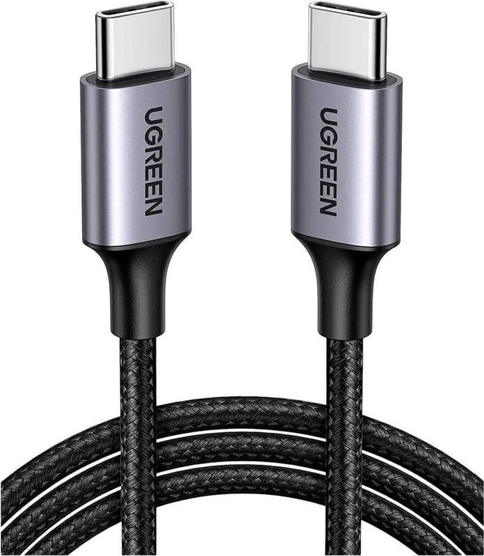 Кабель Ugreen US261 USB Type-C - USB Type-C (M/M), 1 м, Grey/Black (50150)