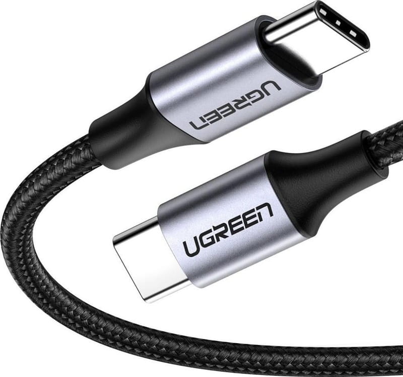 Кабель Ugreen US261 USB Type-C - USB Type-C (M/M), 1 м, Grey/Black (50150)