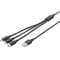 Фото - Кабель Digitus USB -  Lightning/USB Type-C/micro USB (M/M), 1 м, Black (AK-300160-010-S) | click.ua