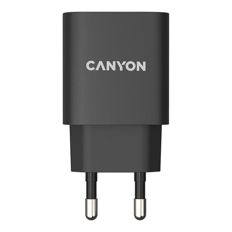 Сетевое зарядное устройство Canyon H-20-02 (1USB, 3A) PD Black (CNE-CHA20B02)