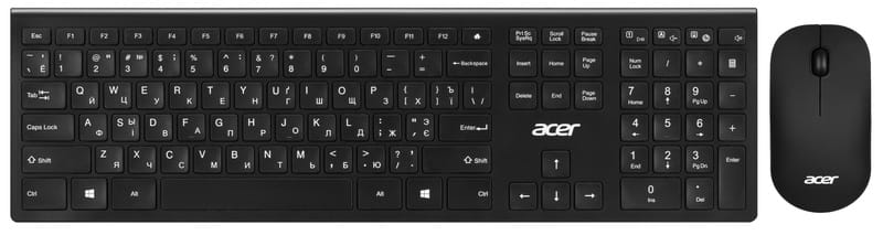 Комплект (клавиатура, мышь) беспроводной Acer OKR030 (ZL.KBDEE.00Z) Black