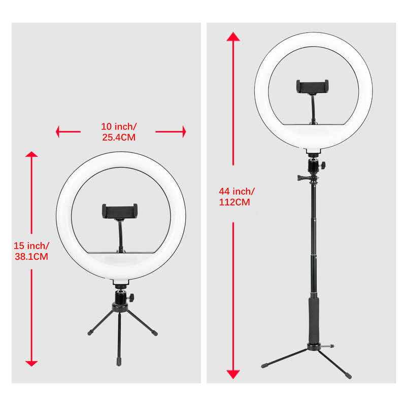 Кільцева USB LED-лампа Zomei ZM261 (kit3) 10" + штатив 0.83 м