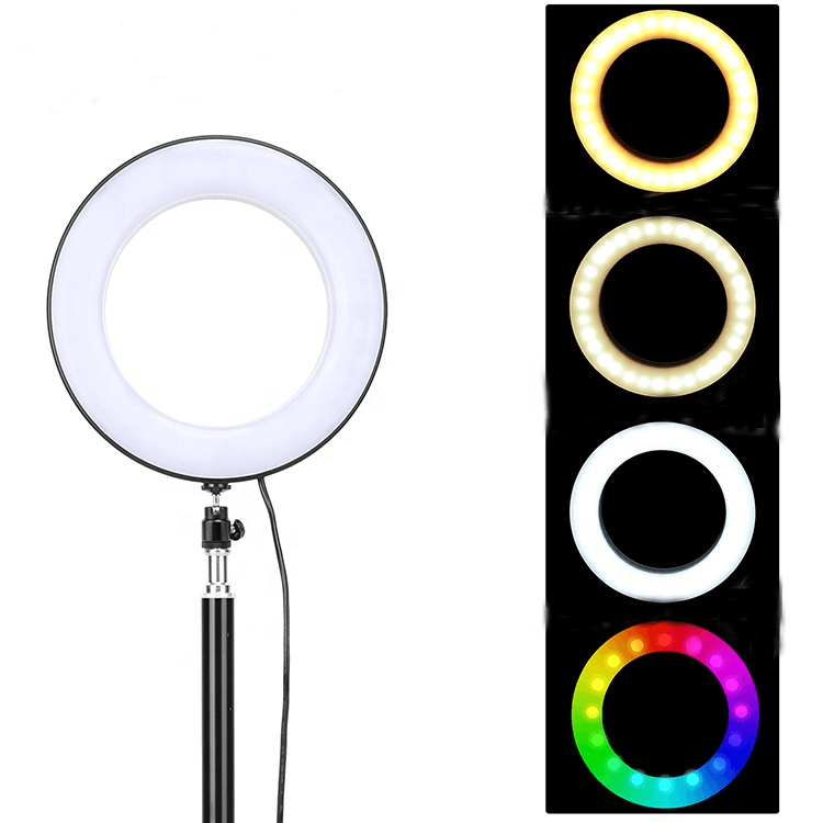 Кольцевая USB RGB LED-лампа Zomei RGB108 8" + штатив 0.45 м (RGB108)