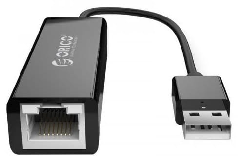 Сетевой адаптер Orico (CA911431) UTJ-U3-BK-BP USB 3.0 - Gigabit Ethernet, черный