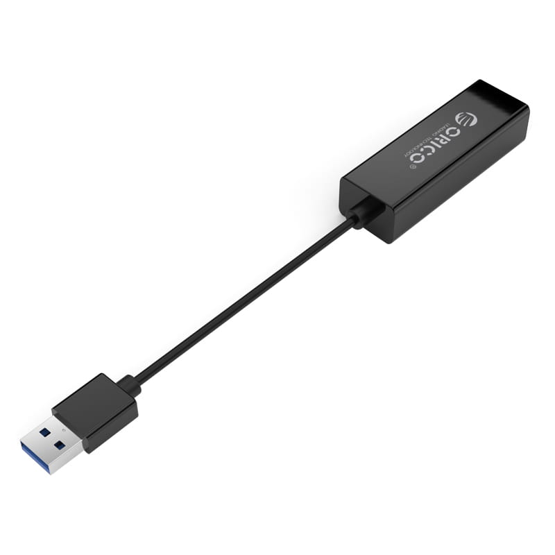 Адаптер Orico (CA911431) UTJ-U3-BK-BP USB 3.0 - Gigabit Ethernet, чорний