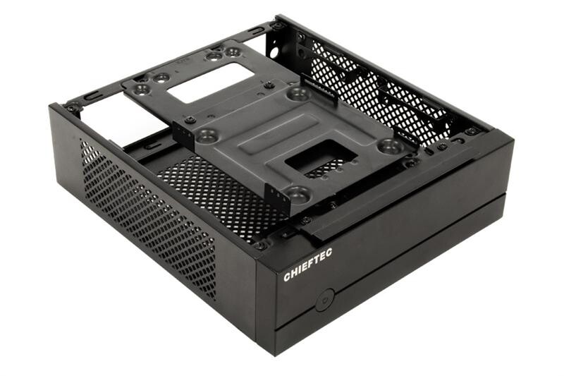 Корпус CHIEFTEC Compact IX-01B,без БП,SLIM FF, desktop/tower mITX