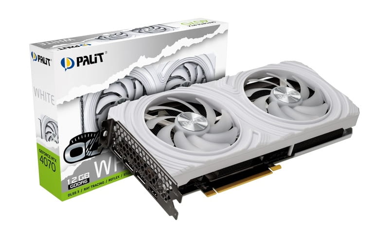 Видеокарта GF RTX 4070 12GB GDDR6 White OC Palit (NE64070S19K9-1048L)