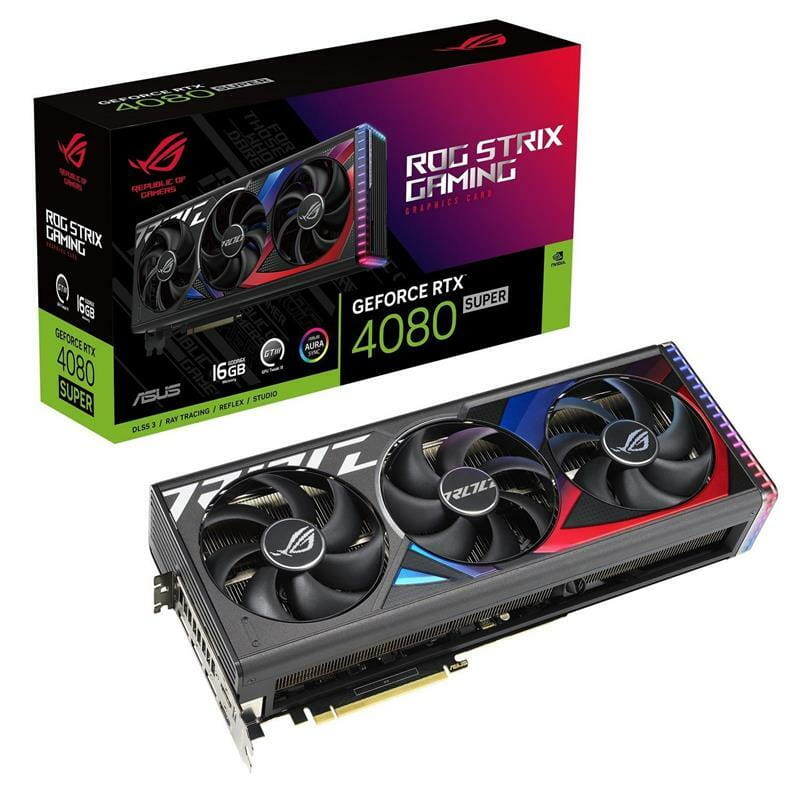 Видеокарта GF RTX 4080 Super 16GB GDDR6X ROG Strix Gaming Asus (ROG-STRIX-RTX4080S-16G-GAMING)