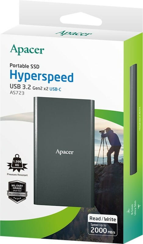 Накопитель внешний SSD USB 512GB Apacer S723B (AP512GAS723B-1)