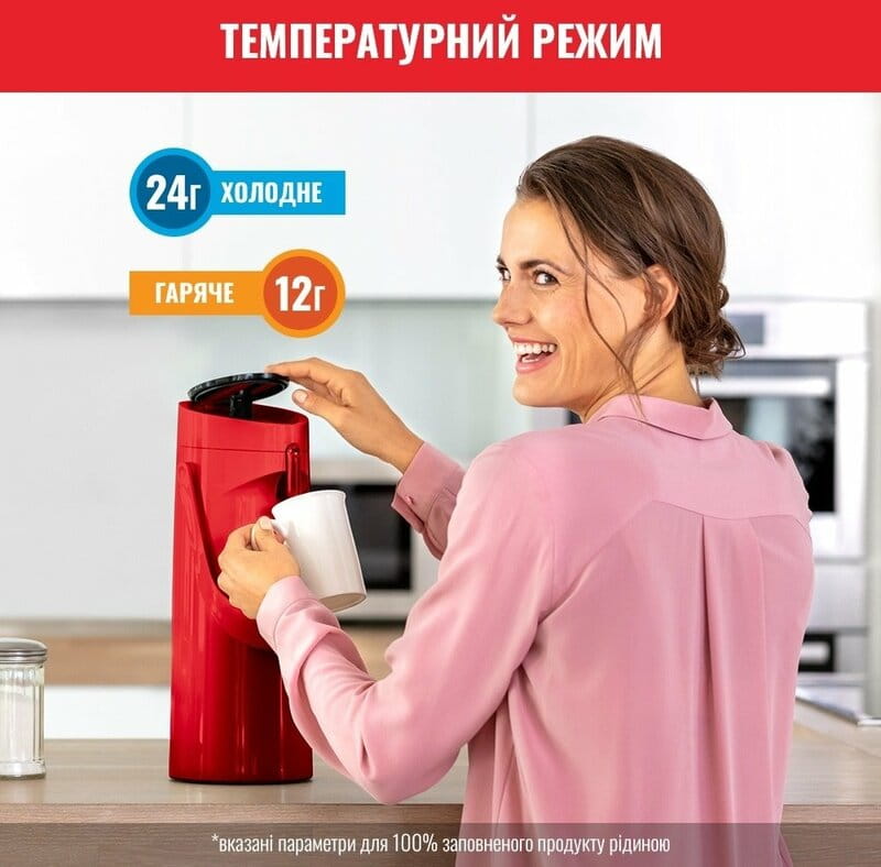 Термос Tefal Ponza Pump 1.9 л Red (K3140314)