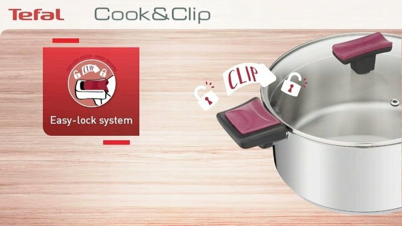 Набор посуды Tefal Cook&Clip 10 предметов (G723SA74)