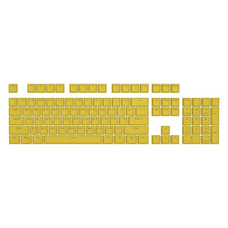 Набор кейкапов Hator PBT UKR/ENG/ru Yellow (HTS-139)